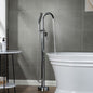 WOODBRIDGE WOODBRIDGEE Contemporary Single Handle Floor Mount Freestanding Tub Filler Faucet with Hand Shower