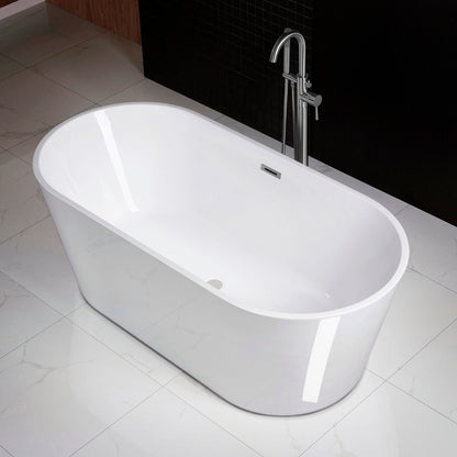 WOODBRIDGE 67" Acrylic Freestanding Bathtub Contemporary Soaking Tub