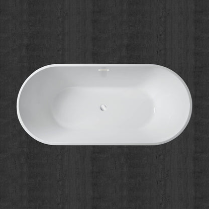 WOODBRIDGE 67" Acrylic Freestanding Bathtub Contemporary Soaking Tub