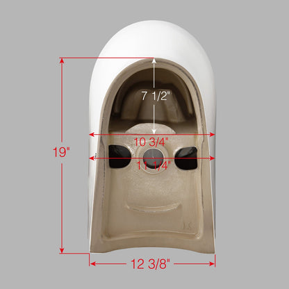 WOODBRIDGE One Piece Short Compact Bathroom Tiny Mini Commode Water Closet Dual Flush Concealed Trapway