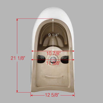 WOODBRIDGE Modern One Piece Dual Flush 1.28 GP Toilet,with Soft Closing Seat