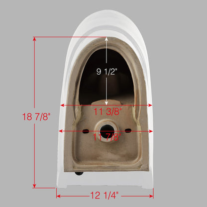 WOODBRIDGE T-0019, Dual Flush Elongated One Piece Toilet with Soft Closing Seat, Chair Height, Water Sense, High-Efficiency, Rectangle Button
