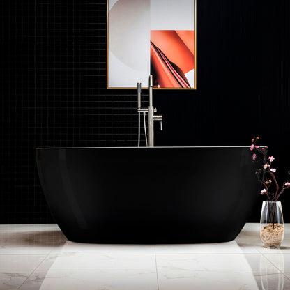 WOODBRIDGE 59" Acrylic Freestanding Bathtub Contemporary Soaking Tub