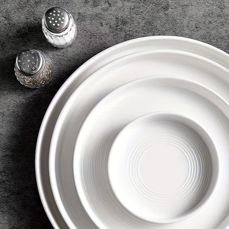 Luxury Oval Nordic White Ceramic Dinner Plate