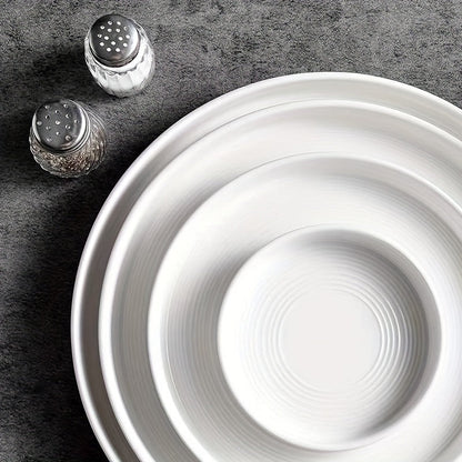Luxury Oval Nordic White Ceramic Dinner Plate