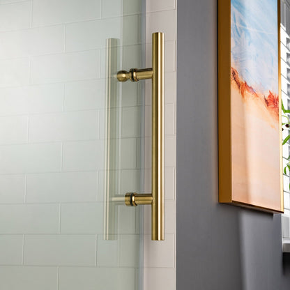 WOODBRIDGE MBSDC4876-B Frameless Shower Doors 44-48" Width x 76"Height with 3/8"(10mm) Clear Tempered Glass