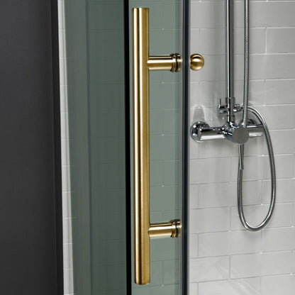 WOODBRIDGE MBSDC4876-B Frameless Shower Doors 44-48" Width x 76"Height with 3/8"(10mm) Clear Tempered Glass