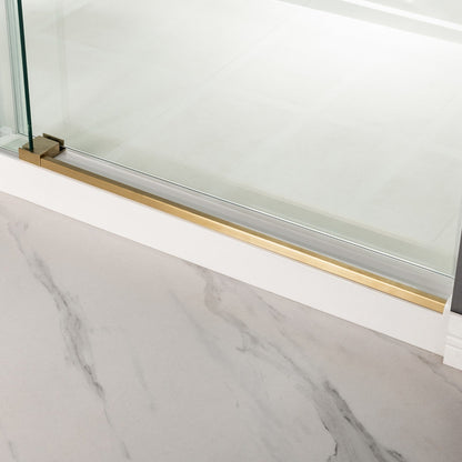 WOODBRIDGE MBSDC4876-B Frameless Shower Doors 44-48" Width x 76"Height with 3/8"(10mm) Clear Tempered Glass