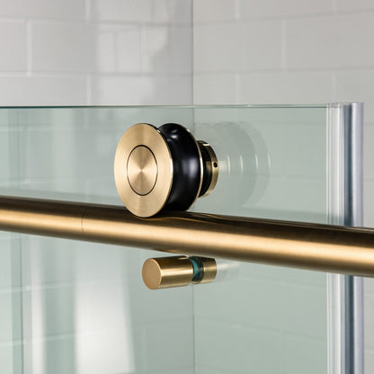 WOODBRIDGE MBSDC4876-B Frameless Shower Doors 44-48" Width x 76"Height with 3/8"(10mm) Clear Tempered Glass