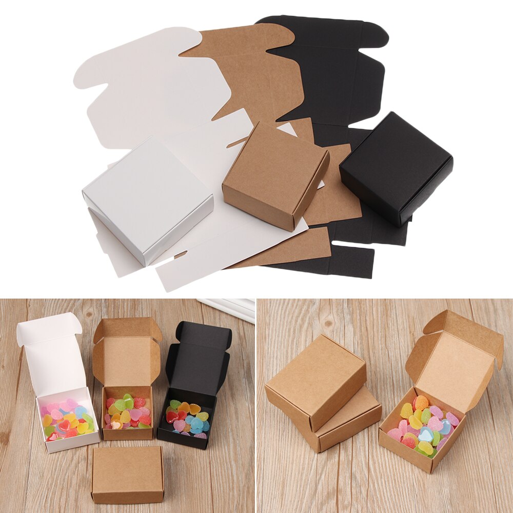 5pcs 4Sizes Kraft Paper Box Wrapping Party | Gift Shop + Gift Wrapping | Craft Making | Under $100 | Kitchen + Metal
