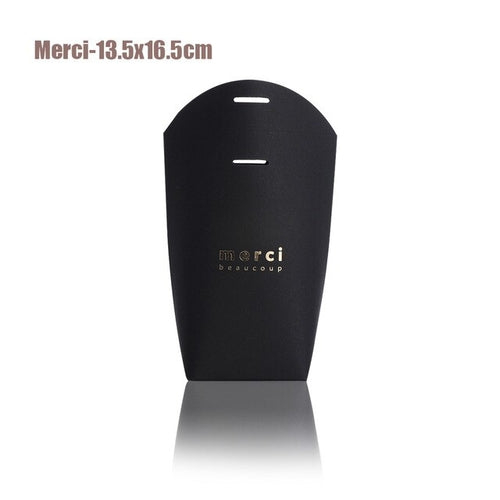5pcs White Black Bronzing "Merci" Candy Bag French