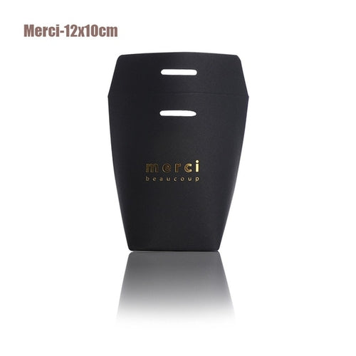 5pcs White Black Bronzing "Merci" Candy Bag French