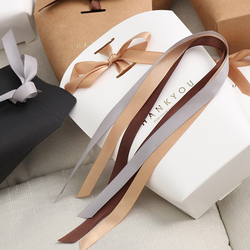 5pcs White Black Bronzing "Merci" Candy Bag French