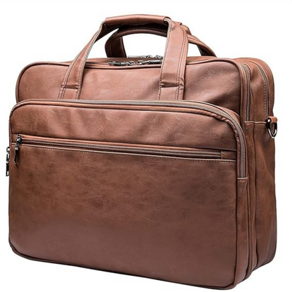 FR Fashion Co. 15" Mens Leather Laptop Messenger Bag