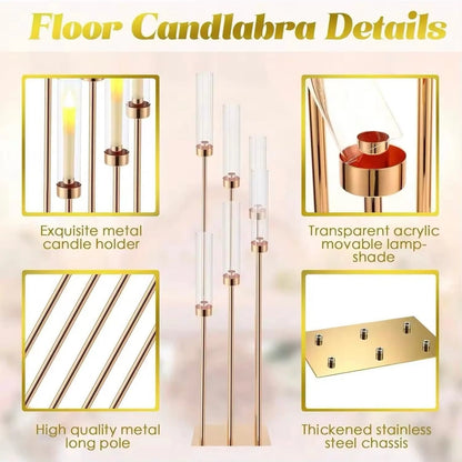 6-Arm Candelabra Acrylic Wedding Centerpiece