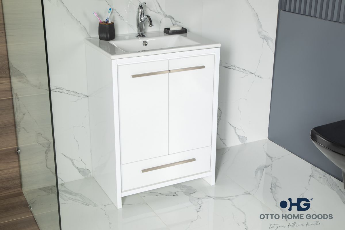Arte 26" White Bathroom Cabinet