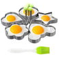 6-Pieces: Creative Stainless Steel Egg Cooking Ring Set