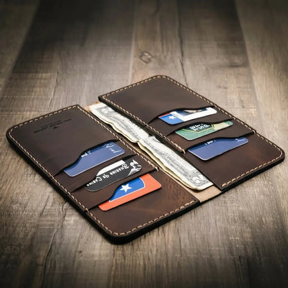 The Houstonian Long Wallet - Walnut Brown