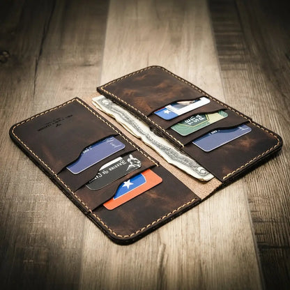 Western Long Wallet - Walnut Brown