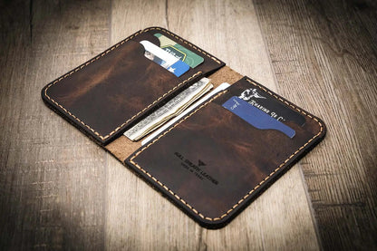 Western Vertical Wallet - Walnut Brown