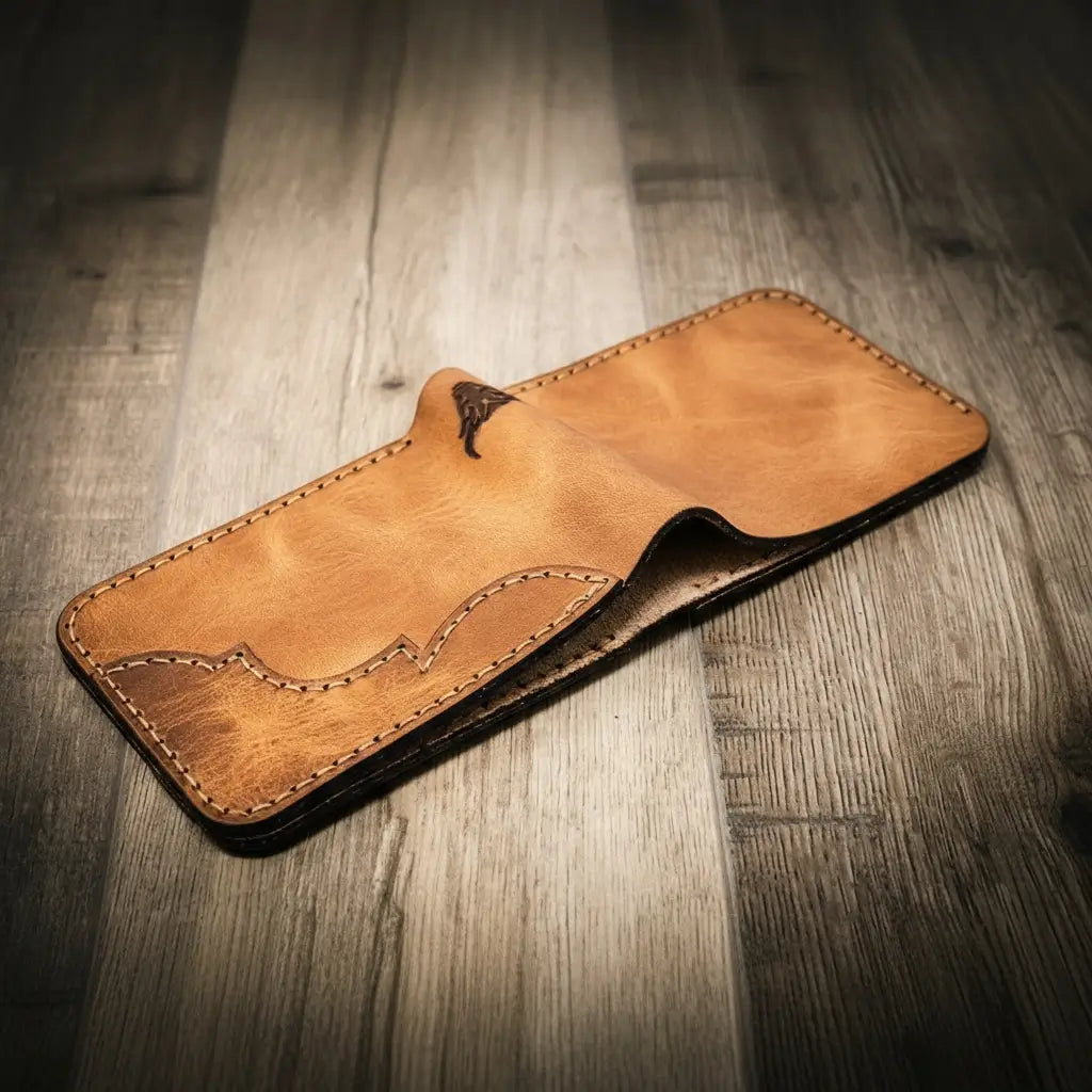 Western Bifold Wallet - Saddle Tan