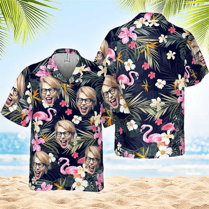 Upload Photo Cat - Custom Aloha Hawaiian Shirt - Personalized Gifts for Summer Vacation Trips & Beachwear
