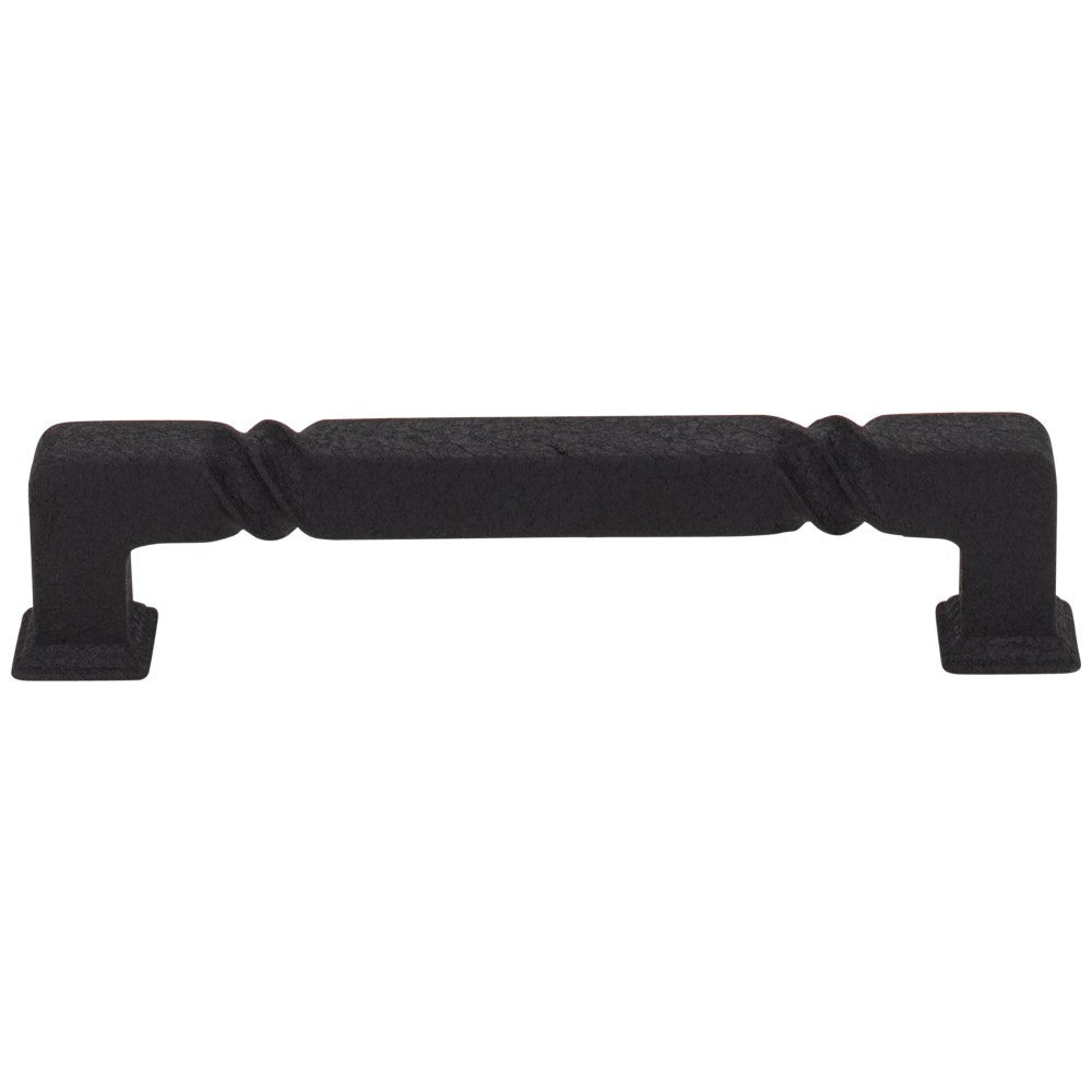 96 mm Center-to-Center Matte Black Rustic Twist Tahoe Cabinet Pull