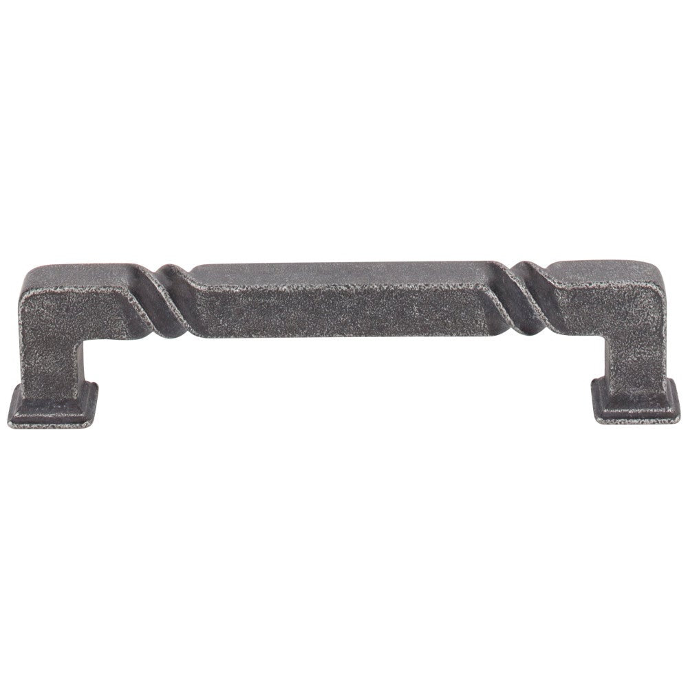 96 mm Center-to-Center Matte Black Rustic Twist Tahoe Cabinet Pull