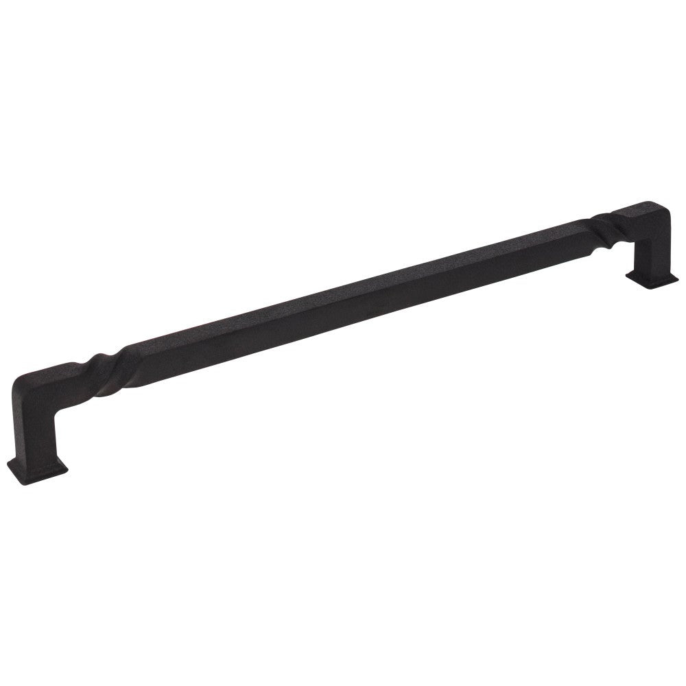 96 mm Center-to-Center Matte Black Rustic Twist Tahoe Cabinet Pull