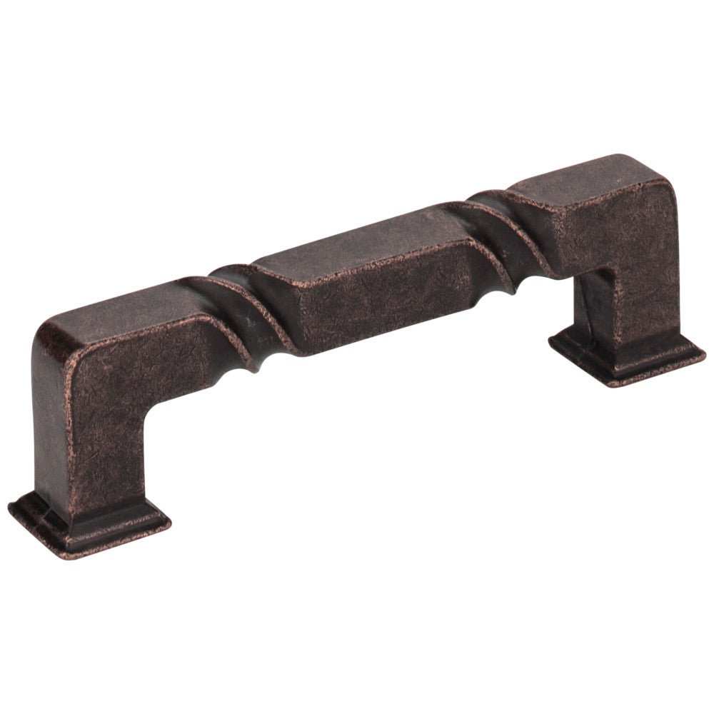 96 mm Center-to-Center Matte Black Rustic Twist Tahoe Cabinet Pull
