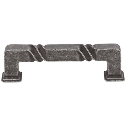 96 mm Center-to-Center Matte Black Rustic Twist Tahoe Cabinet Pull
