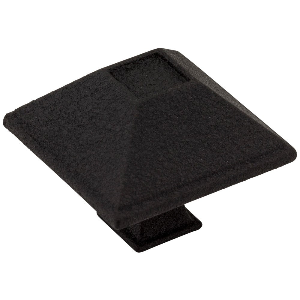 1-1/4" Overall Length Matte Black Square Tahoe Cabinet Knob