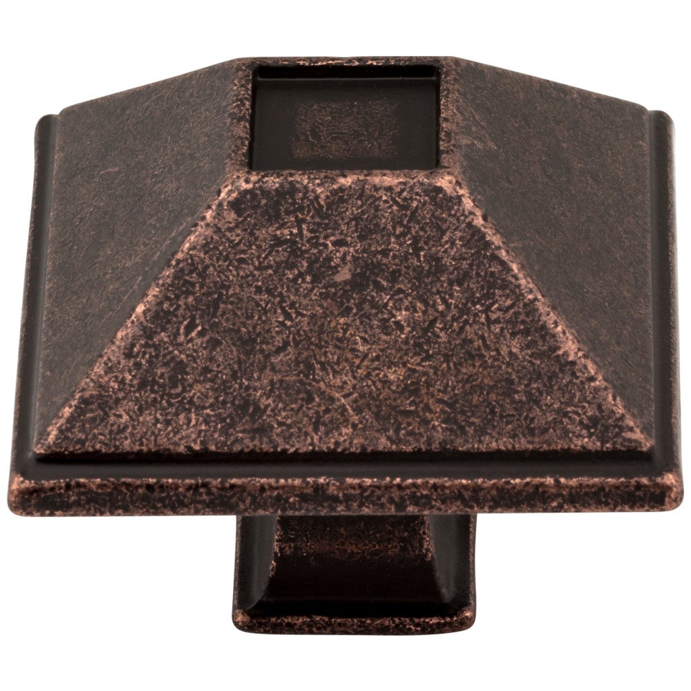 1-1/4" Overall Length Matte Black Square Tahoe Cabinet Knob