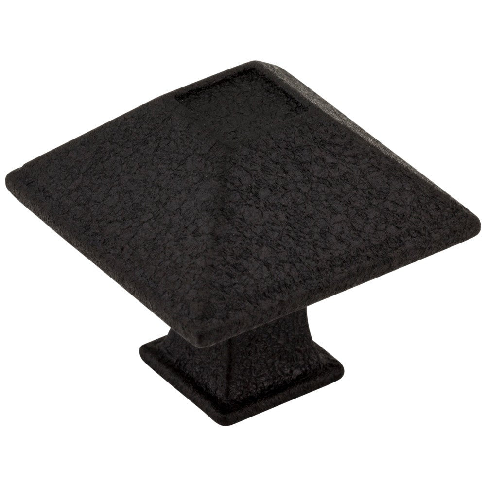 1-1/4" Overall Length Matte Black Square Tahoe Cabinet Knob