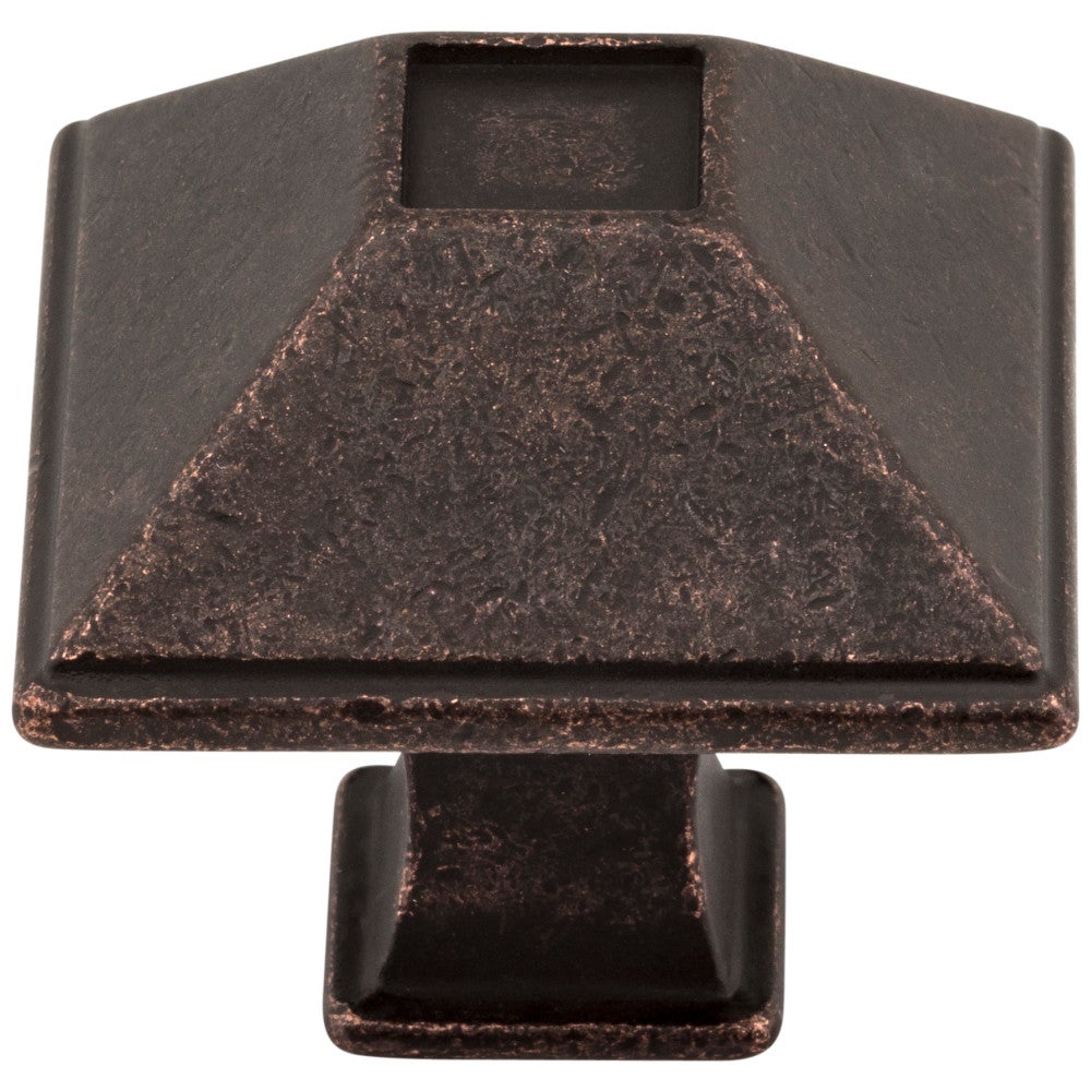 1-1/4" Overall Length Matte Black Square Tahoe Cabinet Knob