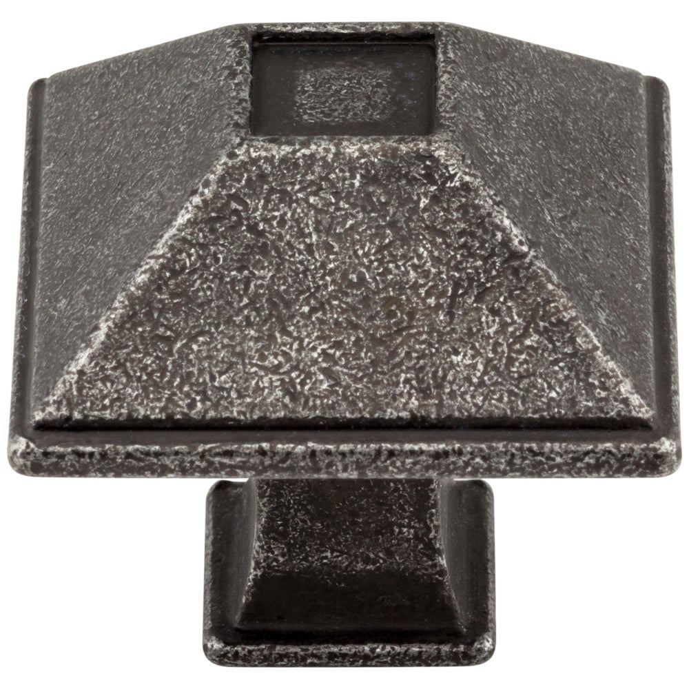 1-1/4" Overall Length Matte Black Square Tahoe Cabinet Knob