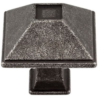 1-1/4" Overall Length Matte Black Square Tahoe Cabinet Knob