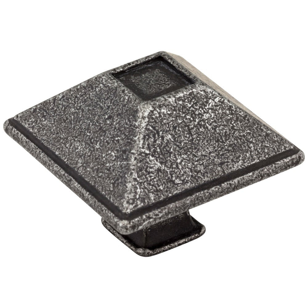 1-1/4" Overall Length Matte Black Square Tahoe Cabinet Knob