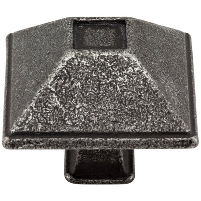 1-1/4" Overall Length Matte Black Square Tahoe Cabinet Knob