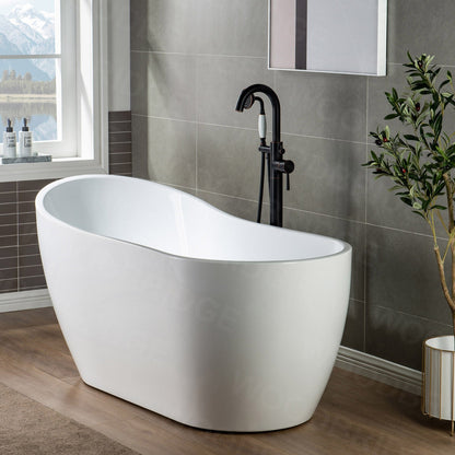 WOODBRIDGE WOODBRIDGEE F0001BNVT Contemporary Single Handle Floor Mount Freestanding Tub Filler Faucet with Hand shower