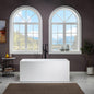 WOODBRIDGE 59" Acrylic Freestanding Bathtub Contemporary Soaking Tub
