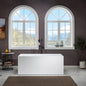 WOODBRIDGE 59" Acrylic Freestanding Bathtub Contemporary Soaking Tub