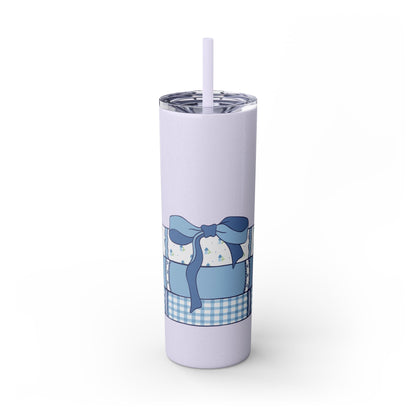 Customizable: Girly Book Club Skinny Tumbler with Straw, 20oz | Perfect for Events, Gifts, Coffee, and Summer Drinks