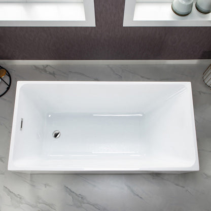 WOODBRIDGE 67" Acrylic Freestanding Bathtub Contemporary Soaking Tub