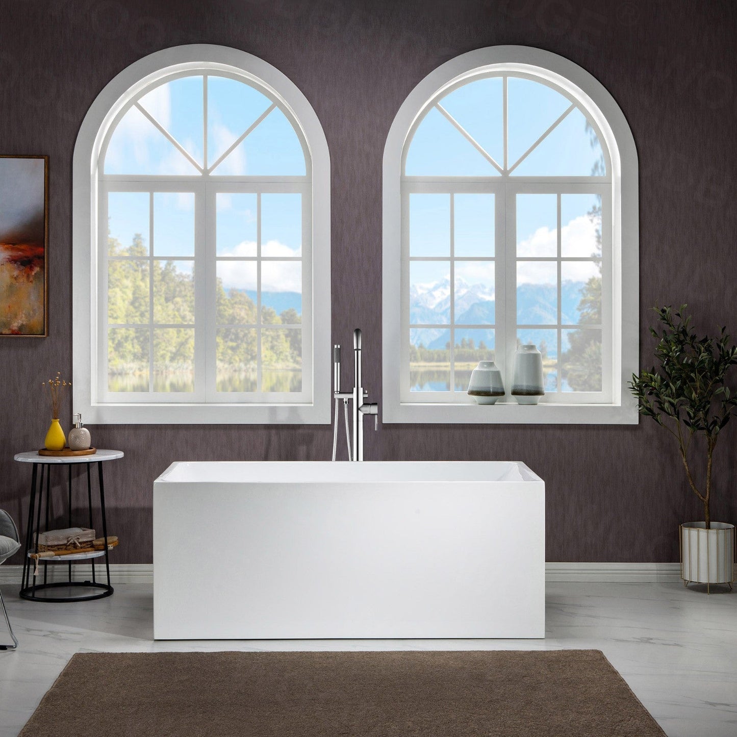 WOODBRIDGE 67" Acrylic Freestanding Bathtub Contemporary Soaking Tub
