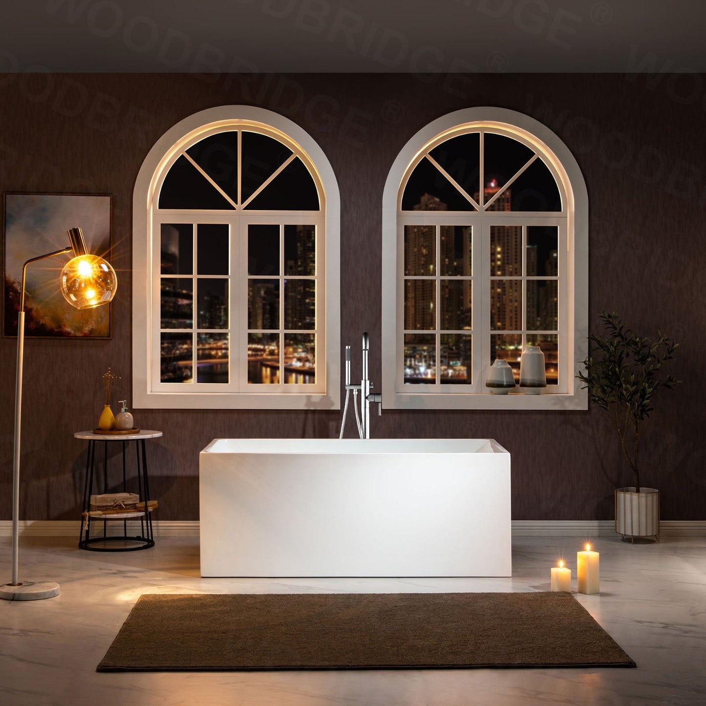 WOODBRIDGE 67" Acrylic Freestanding Bathtub Contemporary Soaking Tub