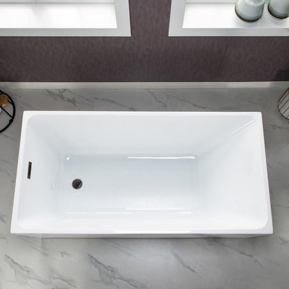 WOODBRIDGE 67" Acrylic Freestanding Bathtub Contemporary Soaking Tub