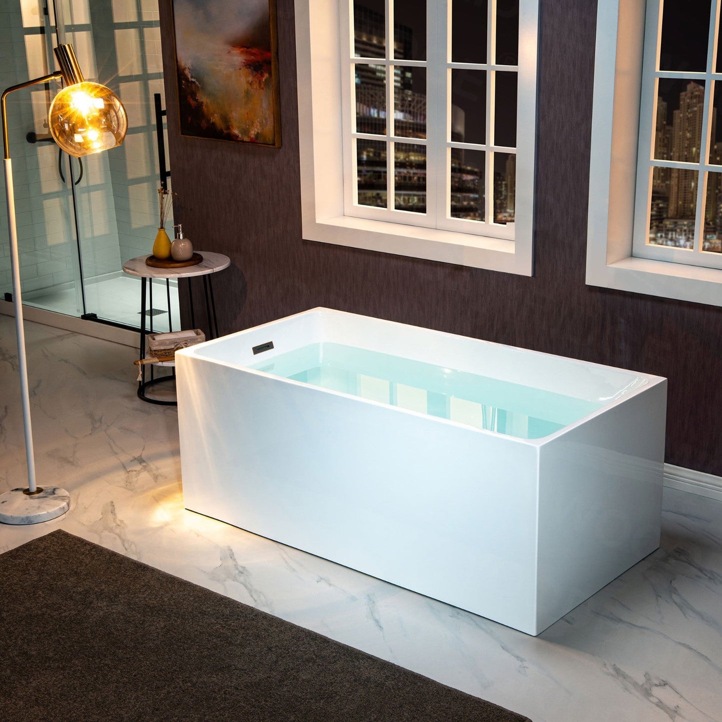 WOODBRIDGE 67" Acrylic Freestanding Bathtub Contemporary Soaking Tub