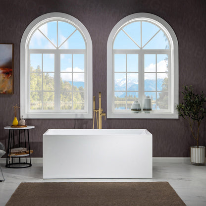 WOODBRIDGE 67" Acrylic Freestanding Bathtub Contemporary Soaking Tub