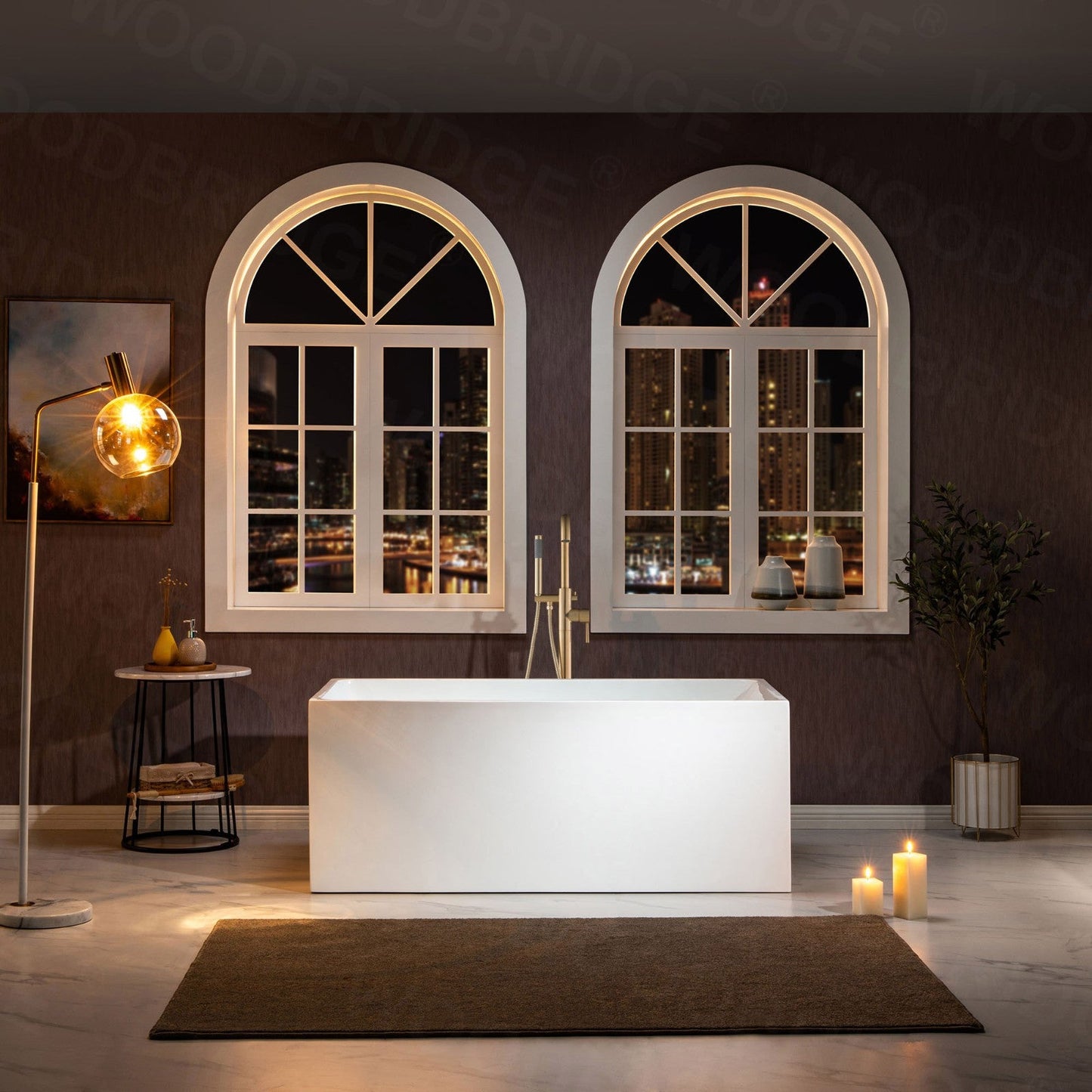 WOODBRIDGE 67" Acrylic Freestanding Bathtub Contemporary Soaking Tub